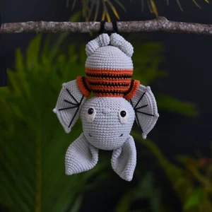 Halloween Bat Crochet Toy - Bat Amigurumi Stuffed Gift - Bat Gift Crochet Plush - Picture 1 of 5