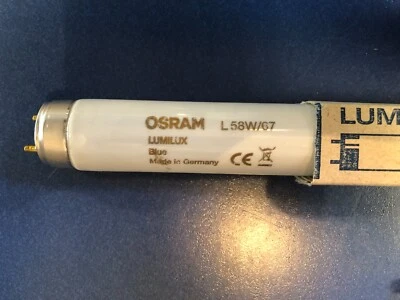 OSRAM Lumilux Fluorescent Lamp T8 58W/67 Blue Neon Tube Blue Fluorescent Tube - Image 1 of 2