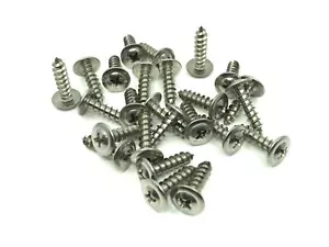25 pcs #10 x 3/4" stainless steel phillips washer head sheet metal screws d - Bild 1 von 2