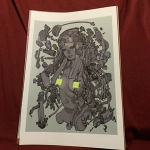 TERADA Japanese Erotic/Lowbrow Poster.. Really Cool!!!! 15” x 10” - Picture 1 of 4