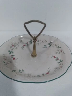 Bandeja de caramelos o galletas Pfaltzgraff WINTERBERRY Tidbit Holly & Berries EE. UU. Foto 1 de 2