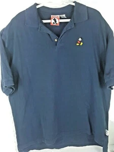 Vntg Mickey Inc men's polo mickey mouse navy blue size XL - Picture 1 of 5