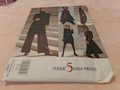 Vogue Very Easy Pattern 1471 Misses 8-10-12 Jacket Vest Top Skirt Pants Outfit - Image 1 of 4