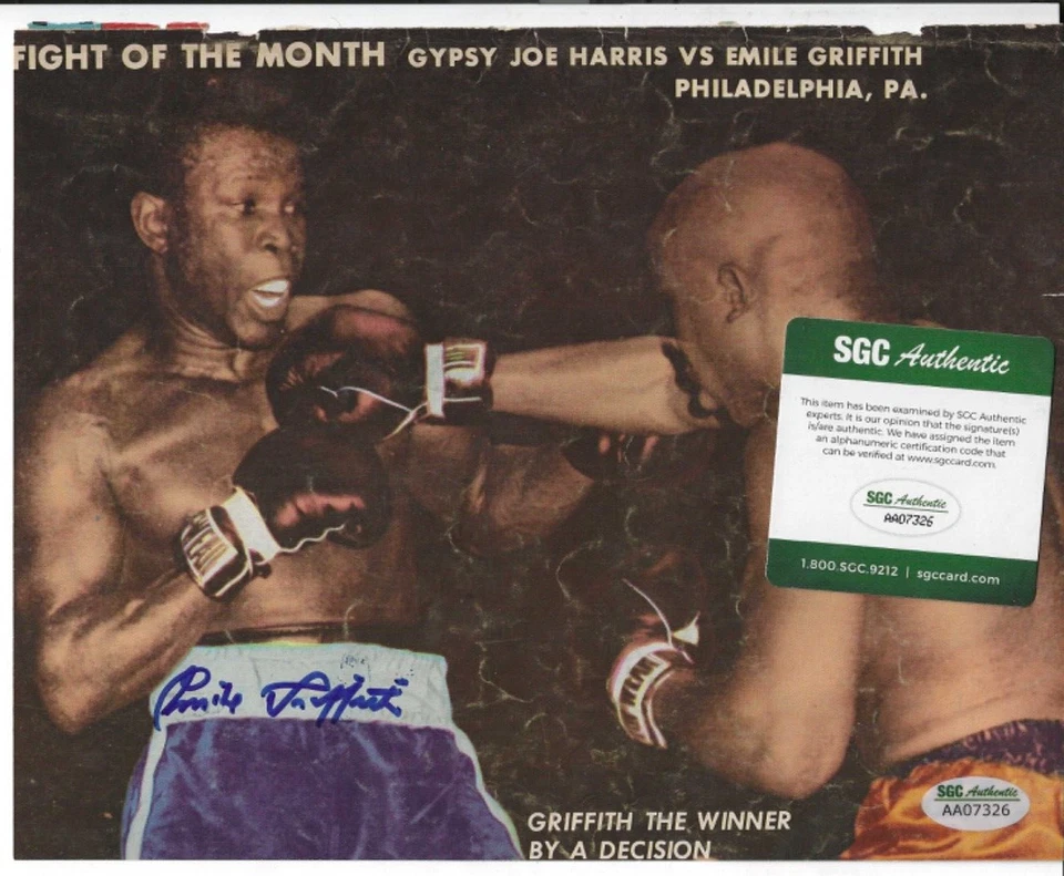 Página de revista cortada firmada por Emile Griffith d2013 - AUTENTICADA Foto 1 de 1