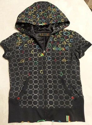 COOGI Short Sleeve Hooded Jacket Women's Medium Multi-colored Full Zip  - Image 1 of 4