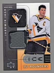 Jaromir Jagr 2001-02 Upper Deck Ice #F-JJ First Rounders Game Worn Pitt Penguins - Picture 1 of 2