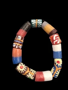 African Tribal Trade Bead Bracelet - Multicolored  - Picture 1 of 2