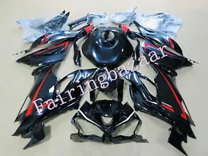 Kit de carenado de inyección ABS negro rojo apto para ZX6R 636 2019-2023 con cubierta de tanque - Imagen 1 de 3