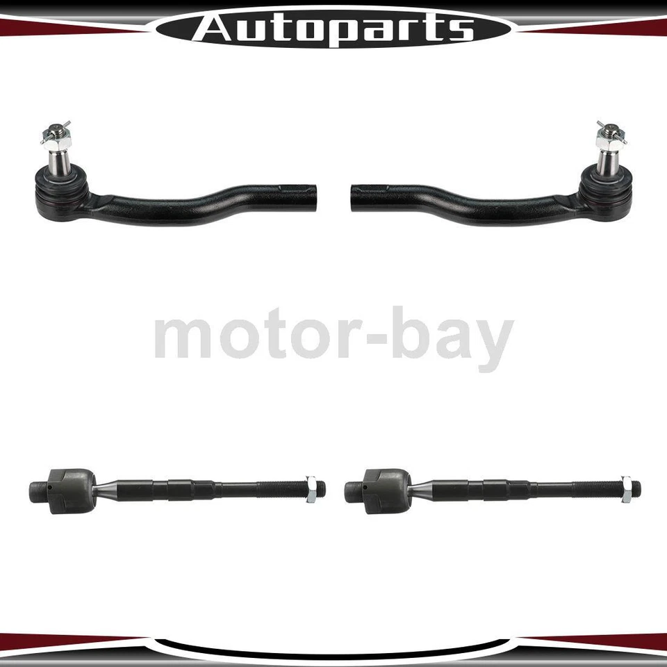 Extremo de barra de amarre interior exterior 4 piezas para Infiniti QX56 2004 2005 2006 2007 2008 2009 Foto 1 de 4