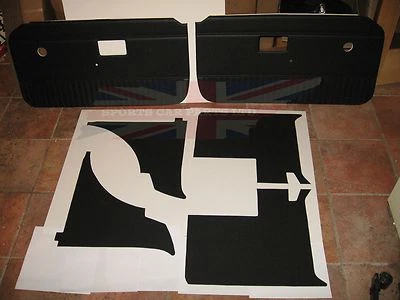 Nuevo Juego de paneles interiores de 6 piezas con paneles de puertas MGB 1970-80 negro sin cromo Foto 1 de 3