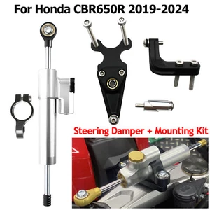 Kit de soporte de montaje estabilizador amortiguador de dirección lineal para Honda 2019-24 CBR650R - Imagen 1 de 24