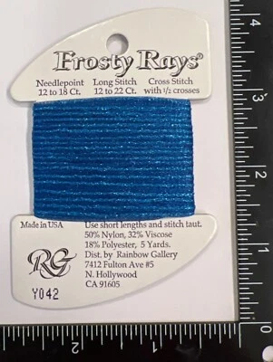 Rainbow Gallery Frosty Rays Y042 Blue Sparkly Thread Needlepoint & Cross Stitch - Image 1 of 2