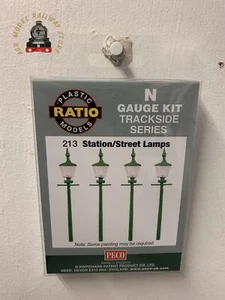 Ratio 213 Station/ Street Lamps x 4 - N Gauge - Picture 1 of 1