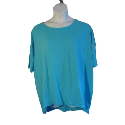 Camisa Top Túnica Tejida Irma Azul Aqua LuLaRoe 3XL 3X Foto 1 de 3