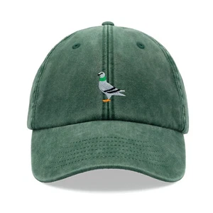 Pigeon Baseball Cap Vintage Washed Unisex Dad Hat Bird Cute Funny Gift Mum - Picture 1 of 11