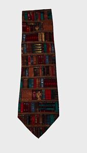 Religious Book Tie Men's Colorful Geometric Theology Library Prayer Book Novelty