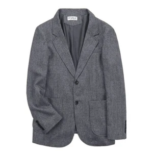 Hombres Gris Espiga Tweed Blazer Chaquetón Lana Prendas exteriores Chaqueta Abrigo Otoño Invierno - Imagen 1 de 12