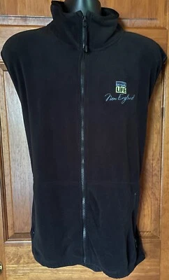 "Donate Life-New England"  Men's Black Fleece Zip Vest w/ Pockets XL Unisex NWOT - Image 1 of 4