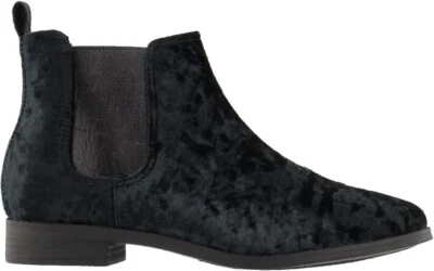 Женские ботильоны TOMS Ella Chelsea на лодыжке измельченный бархат черные плоские размер 8 - Изображение 1 из 4