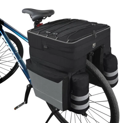 Bicycle Double Saddle Bag Pannier Bag Double Bag Bike Pannier 43L - Image 1 of 4