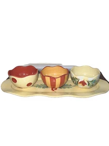 Southern Living at Home Gail Pittman SIENA 15" Tray w/ 3 Tidbit Bowls - 4pc Set - Picture 1 of 16
