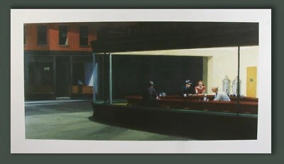 Edward HOPPER Nighthawks grande NUMERADO superior giclee certificado de impresión artística Foto 1 de 4