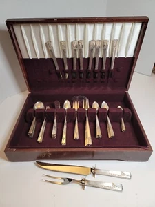 CAPRICE Vintage 80 pc Art Deco Nobility Plate Silverplate Flatware Silverware - Picture 1 of 10