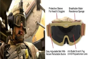 Gafas tácticas militares a prueba de disparos balísticos Desert Storm 3 lentes caqui - Imagen 1 de 11