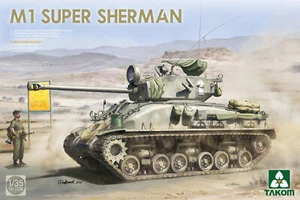 TAKOM 2206 1/35 WWII M1 Super Sherman Tank Military Assembly Model Kit - Picture 1 of 8