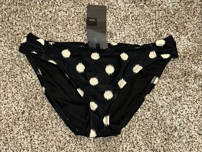 Mossimo Black Ivory Dots/Spots Bikini Swim Bottom Size Small - Image 1 of 4