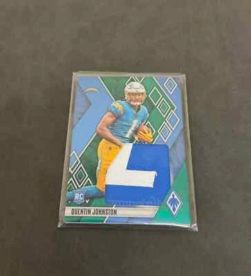 2023 Panini Phoenix Quentin Johnston Jumbo Green Prime Patch RC 01/10 Chargers - Image 1 of 2