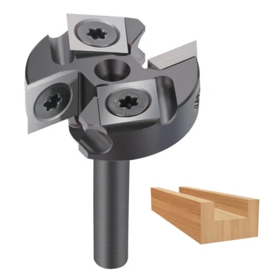 XCAN 1/4 Inch Shank CNC Spoilboard Surfacing Router Bit Carbide Insert Planer Bit