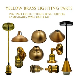 DIY Light Fitting E27 Ceiling Rose Vintage Industrial Pendant Holder Lamp Parts - Picture 1 of 72