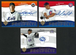 2005 Ultimate Signature Prospects #134 Geovany Soto 6/125 #156 Lindstrom 98/125 - Picture 1 of 2