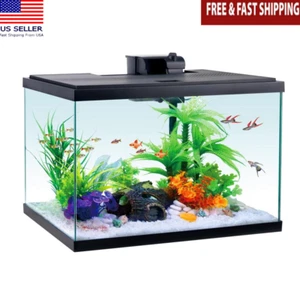 20 Gallon Aquarium Starter Kit Glass W/ LED Lighting 3-Stage Filtration System - Picture 1 of 4
