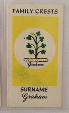 Graham Surname Family Crests 1961 Card Sweetule Products Advertising (B81)