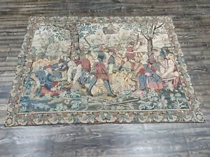 Vintage maschinell hergestellter Wandteppich mit Unterlage Größe 5'7""x4'2"" KOSTENLOSER VERSAND - Bild 1 von 8