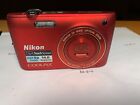 Nikon COOLPIX S4100 14.0MP  Red Digital Camera +LENS ISSUE (2060)