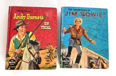 The BIG LITTLE BOOK TV SERIES Lot of 2: Andy Burnett on Trial, Jim Bowie HB Foto 1 de 4