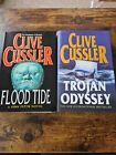 Flood Tide & Tojan Odyssey Clive Cussler Hardcover - 1St Edition & Impres. 7-7