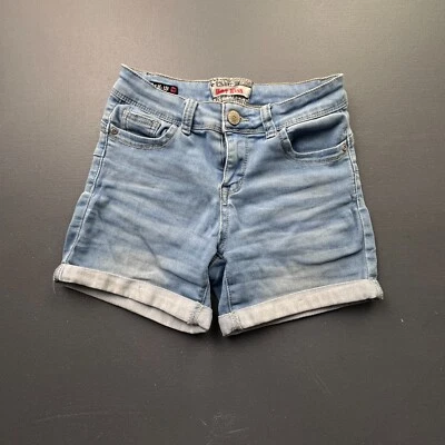 Hot Kiss Denim Shorts Womens 5 Rolled Cuff Light Wash Stretch - Image 1 of 4