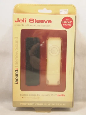 Apple Ipod Shuffle iSound Dreamgear Jeli Silicone Sleeve 2 Pack Black White - Image 1 of 3