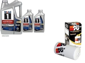 Mobil1 0W20 Full Syn. H/M Engine Oil - 7 Quarts w/K&N HP-4003 Engine Oil Filter - Picture 1 of 1