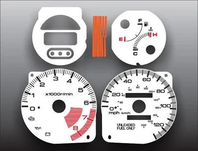 White Face Gauges for 1993-1997 Honda Civic del Sol - Image 1 of 4
