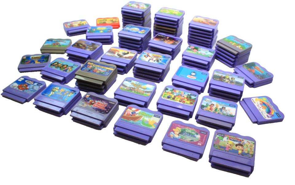 Lot of 90 VTech VSmile Cars Sponge Bob Alphabet Walle E & More - Games Only - Image 1 of 4