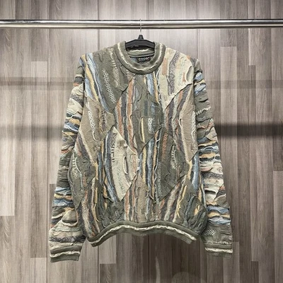 Vintage Coogi Australia Large 3D Knit Multicolored Pullover Crewneck Sweater - Image 1 of 4