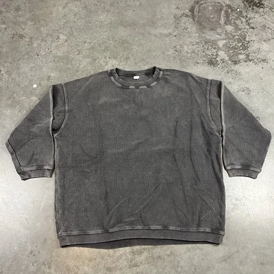 Sudadera Aerie Mujer Gris Mediana Acanalada Vintage Lavada Pullover Usada Foto 1 de 4