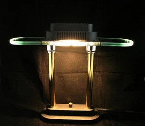 Vtg  Robert Sonneman Bankers Style Halogen Desk Lamp MCM 15" Tall - Picture 1 of 10