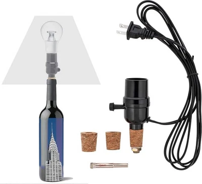 Bottle lamp kit, with 9mm Glass Drill bit, Works with Wine Bottle or Any Other G - Image 1 of 4