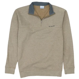 Vintage COLUMBIA BEIGE SWEATSHIRT MENS M - Picture 1 of 8